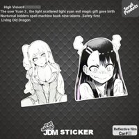 Jdm Truyện Tranh Đen Trắng Đẹp Hai Chiều Phản Quang Xe Sửa Đổi Xe Máy Xước Miếng Dán Xe Điện