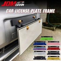 JDMGRAM Đa Năng Biển Số Xe Khung Sợi Carbon Tự Động Điều Chỉnh Số Giá Đỡ Thay Thế Ngoại Thất Ô Tô Phụ Kiện