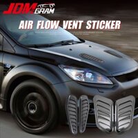 JDMGRAM Sợi Carbon Xe Lưu Lượng Không Khí Miếng Dán Đa Năng 2 Chiếc Tự Động Hút Hood Muỗng Thông Hơi Nắp Ca-pô Trang Trí Ngoại Thất Ô Tô Phụ Kiện