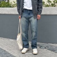 Jean BT straight 130Z wash mài - DN Normal