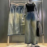 JEAN TRE - Quần Jean Nữ Ống Suông Màu Bụi