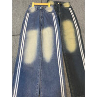 JEANS NỮ SUÔNG XÁM ĐEN VIỀN SỌC HAI BÊN