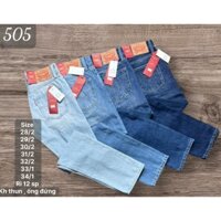 Jeans Suông 505 Không Co Giãn, Ống Rộng 19-22 Tuỳ Size, Đứng Form, Lịch Lãm