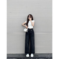 Jeans suông đai nhọn 7578.7579