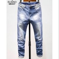 Jeans xanh mài bạc