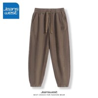 Jeanswest Quần jogger nam mẫu mới mùa thu đông 2024 dày dạn quần thể thao rộng rãi quần ống bó