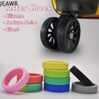 JEAWR Silicone Bọc bánh Xe hành lý Im lặng Phổ thông Giày Bánh Xe Giảm xóc Bền Bọc bảo vệ bánh xe Vali Hộp xe đẩy