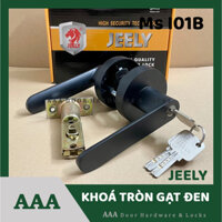 (Jeely I01B) KHOÁ TRÒN GẠT HỢP KIM (Màu đen) Jeely dùng cho gỗ, cửa sắt, cửa phòng ngủ, cửa nhựa giả gỗ...