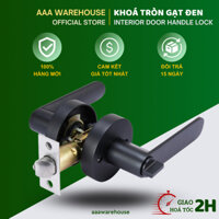 [JEELY i01B] Khoá Tròn Tay Gạt Màu ĐEN thay thế được ổ khoá tròn cửa gỗ cao cấp