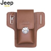 Jeep buluo Nam Vỏ Điện Thoại Bao Da Xuyên Qua Thắt Lưng Túi Thắt Lưng Ví Da Vintage Du Lịch Đi Bộ Đường Dài-sjb01