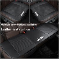 Jeep Car Đệm ghế mới Bộ ba mảnh da đục lỗ, đệm ghế da PU đa năng mọi mùa