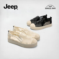 [JEEP] Giày lười thương hiệu JEEP cho phụ nữ, giày lười lưới thoáng khí mùa hè, dép xỏ ngón mới 2025, dép đế dày đa năng