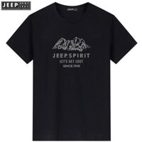 Jeep SPIRIT 1941 ESTD Áo thun ngắn tay cổ tròn mới dành cho nam Tide Brand Ins Summer Cotton Casual