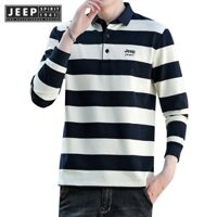 JEEP SPIRIT 1941 ESTD Áo thun polo dài tay xu hướng thời trang nam