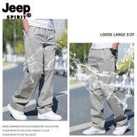 Jeep SPIRIT Nam Hàng Hóa Quần Mùa Xuân Cotton Đen Quần Làm Việc Kích Thước Lớn Mùa Hè Mới Thường Ngày Leo Núi Quần Joggers Mồ Hôi