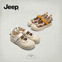 [JEEP] Thương hiệu [Doanh số bán hàng tích lũy là 5000 triệu chiếc] Giày thể thao và bình thường cho nữ, cảm giác thiết kế thích hợp, giày Mary Jane đế dày Velcro 2024 mùa hè, giày đơn mới sáng tạo và đa năng