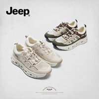[JEEP] Thương hiệu [Doanh số bán hàng tích lũy 50.0million + sản phẩm] Giày bố lưới thoáng khí JEEP cho phụ nữ, giày thể thao mùa xuân mới 2025, đế dày, tăng chiều cao, giày thể thao sáng tạo đa năng