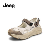 [JEEP] Thương hiệu [Doanh số bán hàng tích lũy 50.0million + sản phẩm] Dép JEEP Mary Jane Roman cho phụ nữ, trang phục ngoài trời, giày thể thao mùa hè 2024 mới, thoáng khí, giày bố, dép kín mũi, sáng tạo và đa năng