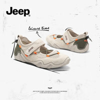 [JEEP] Thương hiệu [Tổng cộng 5000 triệu Mặt hàng bán chạy] Giày nữ JEEP thông thoáng Mary Jane Giày thể thao đế mềm ngoài trời mới mùa xuân 2024 Giày thể thao nữ đế bằng