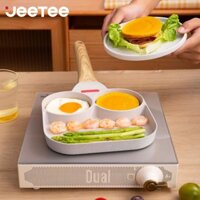 JEETEE Chảo chiên trứng  3 trong 1 bằng hợp kim nhôm ngăn chống dính đa năng dùng làm bữa sáng cho nhà bếp