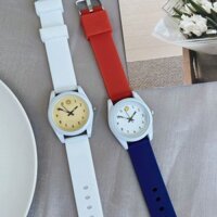 Jelly Silicone Đồng hồ trẻ em Cô gái Phong cách trường học Sinh trung học cơ sở Hoạt hình dễ thương Mặt cười Đồng hồ thạch anh
