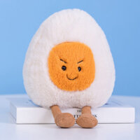 Jellycat Trứng luộc vui nhộn Quà tặng tốt nghiệp sáng tạo Nụ cười Búp bê vui vẻ Quà tặng cho sinh viên Mũ bác sĩ