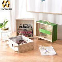 JENIFERDZ Hộp Đựng Tiền Tiết Kiệm Bằng Gỗ Hình Xe Tăng Kích Thước Lớn Siêu Bền Trang Trí Bàn Làm