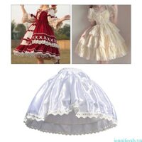 Jenniferab Nữ Gothic Underskirt Ren Petticoat Cosplay Đảng Trang Phục Truyện Tranh Thể Hiện Váy Ngắn Bé Gái Công Chúa Trắng Skir