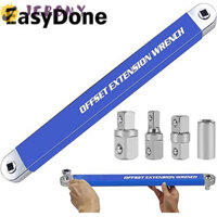 Jeromy 5 Cờ lê mở rộng, Dụng cụ nhà để xe ô tô hỗn hợp Ratchet, Dụng cụ cầm tay mô-men xoắn màu xanh Động lực Cờ lê ô tô Bộ dụng cụ gia đình