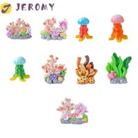 Jeromy 9 Cái / bộ San Hô Micro Phong Cảnh, Nhựa Nhiều Màu Mô Phỏng San Hô Dưới Nước, Trang Trí Dễ Thương Như Thật Thu Nhỏ sứa Bể Cá