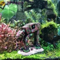 Jeromy Autobot Robot Đồ trang trí hình chó, Robot giả cao thân thiện với môi trường Bể cá cho chó, Tượng thú cưng Máy nhựa cảnh quan vi mô Trang trí cho chó để trang trí bể cá