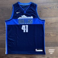 Jersey Bán chạy Dirk Nowitzki Dallas Dallas Lone Ranger Skyline Youth Edition NBA Jersey