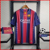 Jersey Barcelona sân nhà 2014 / 15 UCL phiên bản cuối cùng SUARZ MESSI NEYMAR JR áo bóng đá chất lượng cao S-4XL