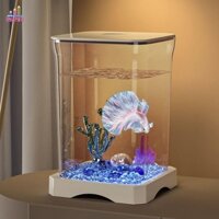 Jesjeliu Betta Bể Cá Acrylic Thiết Thực Cho Văn Phòng Tại Nhà