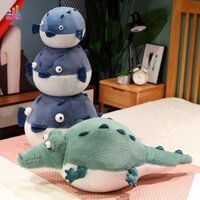 Jesjeliu Blowfish Búp bê sang trọng Quà cưới Trang trí nội thất Sự kiện tốt nghiệp Quà tặng sinh nhật Đồ chơi trang trí trong nhà dễ thương cho trẻ em Hoạt hình Đồng hành Đồ chơi Gối ném cá sấu