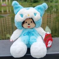 Jesjeliu Monchi Đồ chơi nhồi bông Kuromi Cặp đôi dễ thương