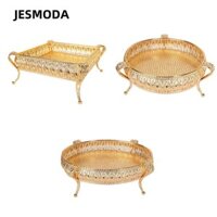 Jesmoda Đĩa Trái Cây Bát Đơn Giản Và Hiện Đại Sáng Tạo Kẹo Hộp Sắt Nghệ Thuật Hiên Nhà Giá Để Đồ Ellips Phong Cách Bắc Âu