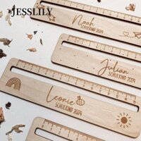 JESSLILY  4 Dụng Cụ Vẽ, Thước Thẳng Dễ Thương Bằng Gỗ, Văn Phòng Phẩm Sáng Tạo Dụng Cụ Đo Học Sinh