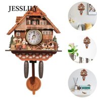 JESSLILY  Cuckoo Đồng Hồ Phòng Ngủ Thủ Công Thạch Anh Retro