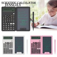 JESSLILY Máy tính khoa học , Máy tính toán bảng viết 10 chữ số, Máy tính kế toán đa chức năng có thể gập lại LCD Notepad