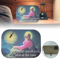 Jesus Wall Clock, Non Ticking Silent Novelty Funny Wall Clock, Wooden Jesus Christ Wall Clock