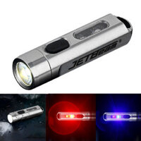 JetBeam MINI 1 ONE 500LM 5-Colors Multi-purpose EDC Flashlight with UV Light RGB Color Type-C Fast Charging LED Torch