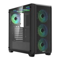JETEK CSGO2 Z7 Black E-ATX Case – 3x120mm fan included