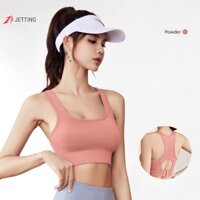 Jetting phòng tập thể dục thể thao chống sốc vest nữ lưng khóa yoga áo ngực nữ chạy đẩy lên vest áo ngực đệm tập luyện thể thao crop top j