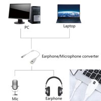 Jettingbuy Chống Từ Trường Bên Ngoài Card Âm Thanh USB 7.1 Adapter 5HV2 Âm Thanh 3.5 Mm Cho Laptop