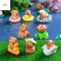 Jewelryboxss Mô Phỏng Capibara Mô Hình, Đi Xe Đạp Đi Tắm Capybara Hình Đồ Chơi, Trang Trí Bánh Bơi Rùa Dễ Thương Capybara Động Vật Nhân Vật Điêu Khắc