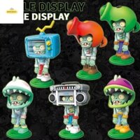 Jewelryboxss Plants Vs Zombies Khối xây dựng Đồ chơi, Mô hình máy tính để bàn Cây may mắn ngẫu nhiên Vs Zombie Anime Hình, Bộ sưu tập bất ngờ Phiên bản Q Plant Zombie Nhân vật hành động