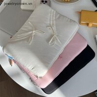 [Jewelrycrown] 11 13 14 15 15.6 Inch Túi đựng máy tính xách tay nơ dễ thương cho Pro Air 13 14 M1 M2 Xiaomi Lenovo Dell Cho Ipad10.5 / 10.9 / 11 Túi đựng tay áo [VN]