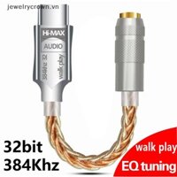 [Jewelrycrown] Bộ khuếch đại tai nghe Type C sang 3,5mm USB C Bộ giải mã âm thanh AMP CB1200AU Chip Bộ giải mã kỹ thuật số cho Android [VN]