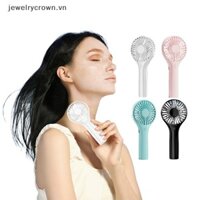 [Jewelrycrown] Quạt cầm tay Quạt cầm tay Quạt cá nhân Mini 3 tốc độ Quạt cầm tay pin nhỏ mạnh mẽ cho chuyến đi du lịch Buổi hòa nhạc ngoài trời [VN]